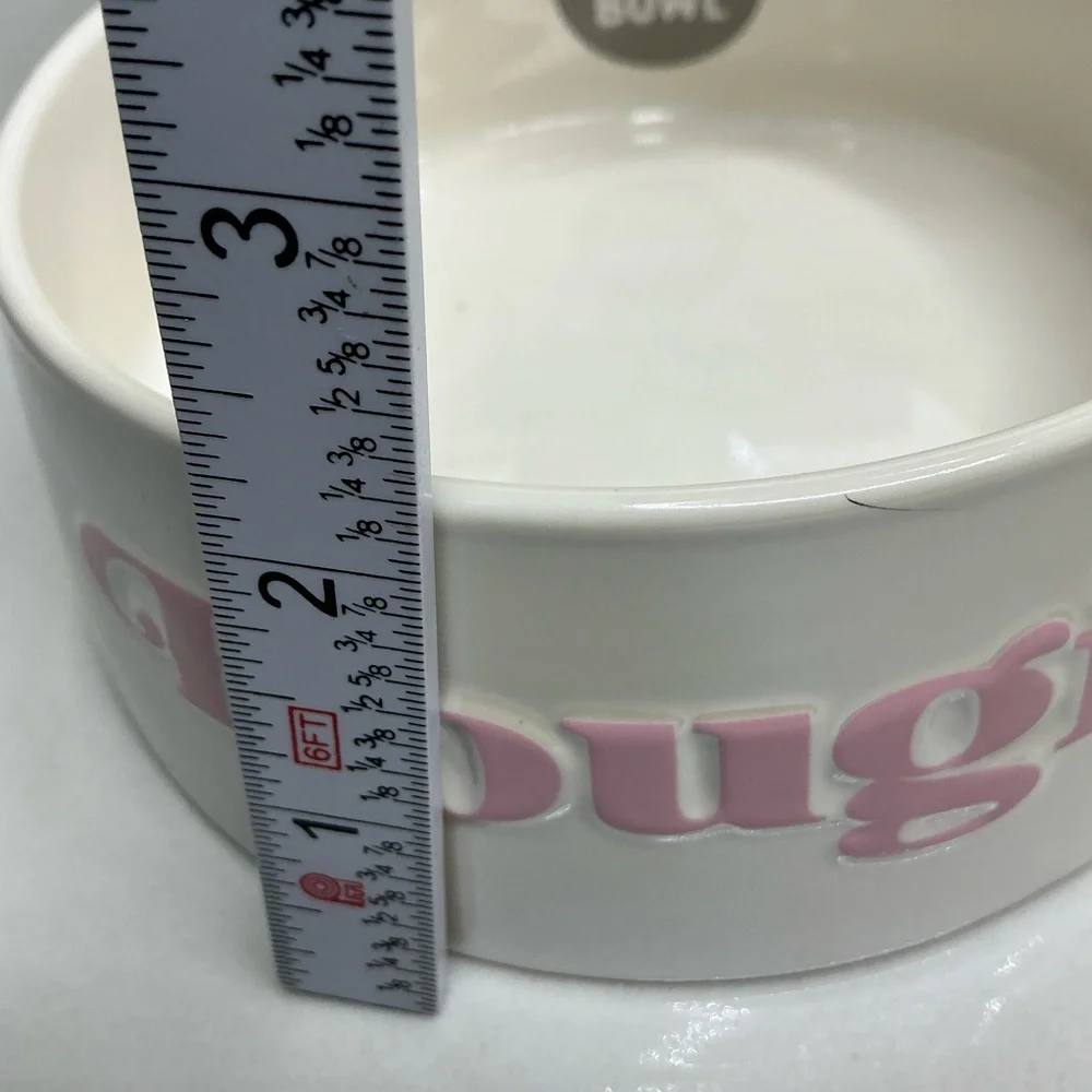 2 Rocky Bear Ceramic Pet Bowl Small 5” Bougie Hand Wash New